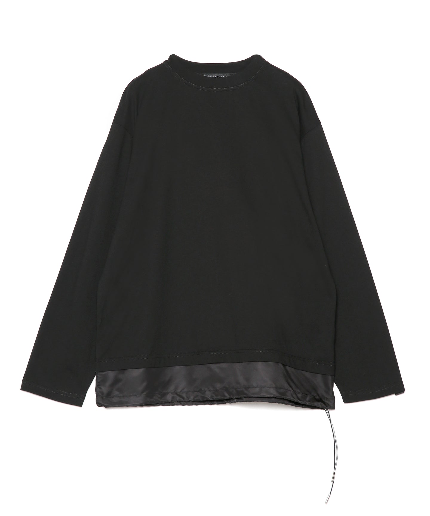 【数量限定商品】Back Logo Docking Long Sleeve T-Shirt Black