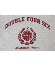 画像をギャラリービューアに読み込む, 【数量限定商品】446-DOUBLE FOUR SIX- College Print Hoodie Gray

