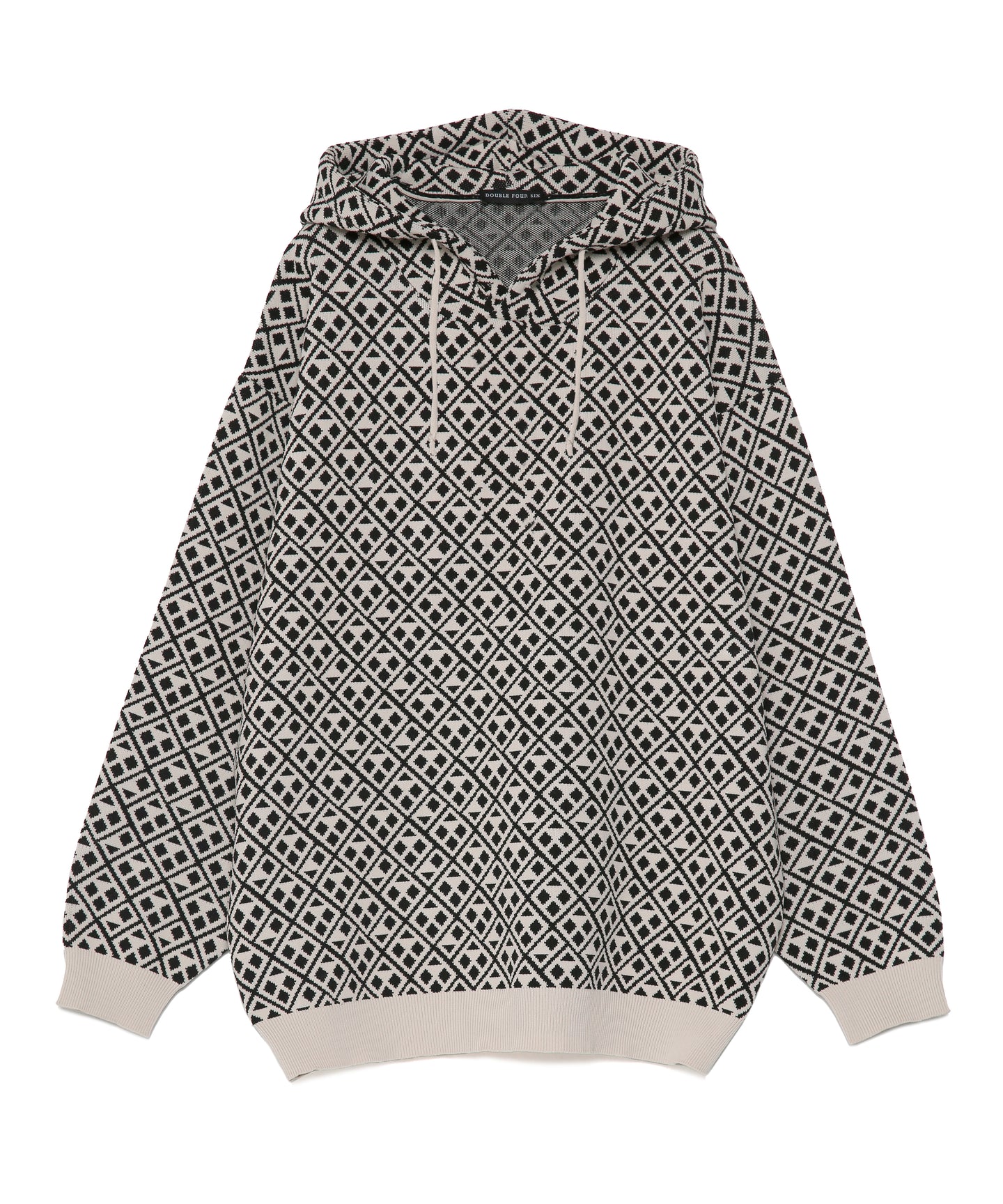 【数量限定商品】446 Total Pattern Sponge Knit Hoodie Greige