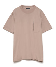 画像をギャラリービューアに読み込む, Message Print With Pocket T-shirt	Beige
