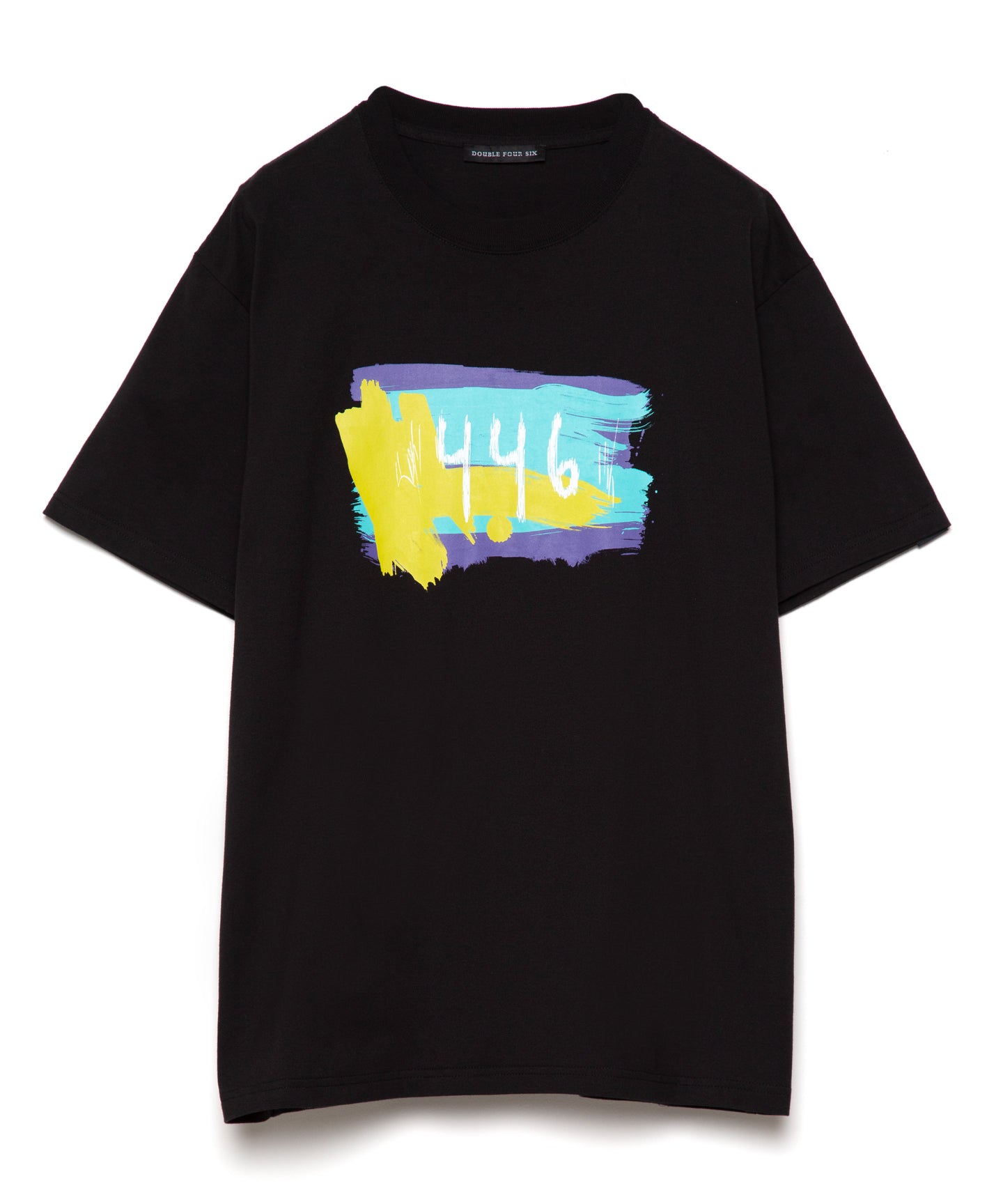 446- Brush Logo Print T-shirt Black
