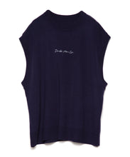 画像をギャラリービューアに読み込む, DOUBLE FOUR SIX-  Cursive Logo Sleeveless Vest Navy
