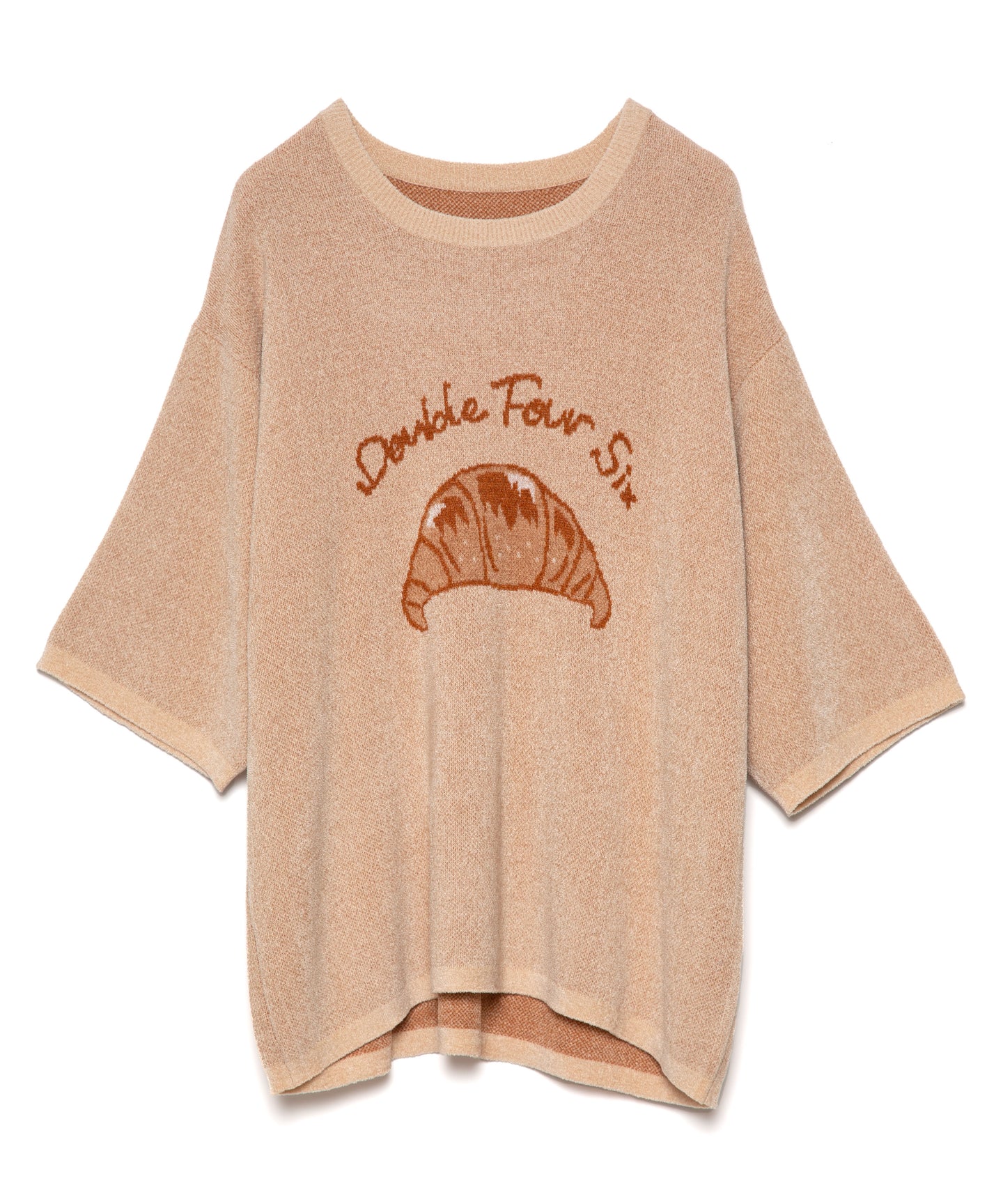 DOUBLE FOUR SIX Croissant Relax Knit  tops Beige