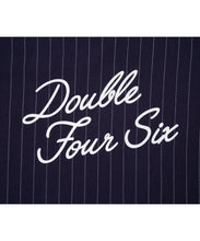 画像をギャラリービューアに読み込む, 【数量限定商品】DOUBLE FOUR SIX-  Back Logo Linen Stripe Shirt  Navy
