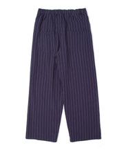 画像をギャラリービューアに読み込む, 【数量限定商品】Linen Stripe Wide Pants  Navy
