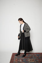 画像をギャラリービューアに読み込む, 446 Total Pattern Knit Cardigan Black
