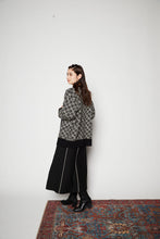 画像をギャラリービューアに読み込む, 446 Total Pattern Knit Cardigan Black

