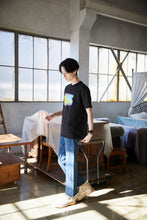 画像をギャラリービューアに読み込む, 446- Brush Logo Print T-shirt Black

