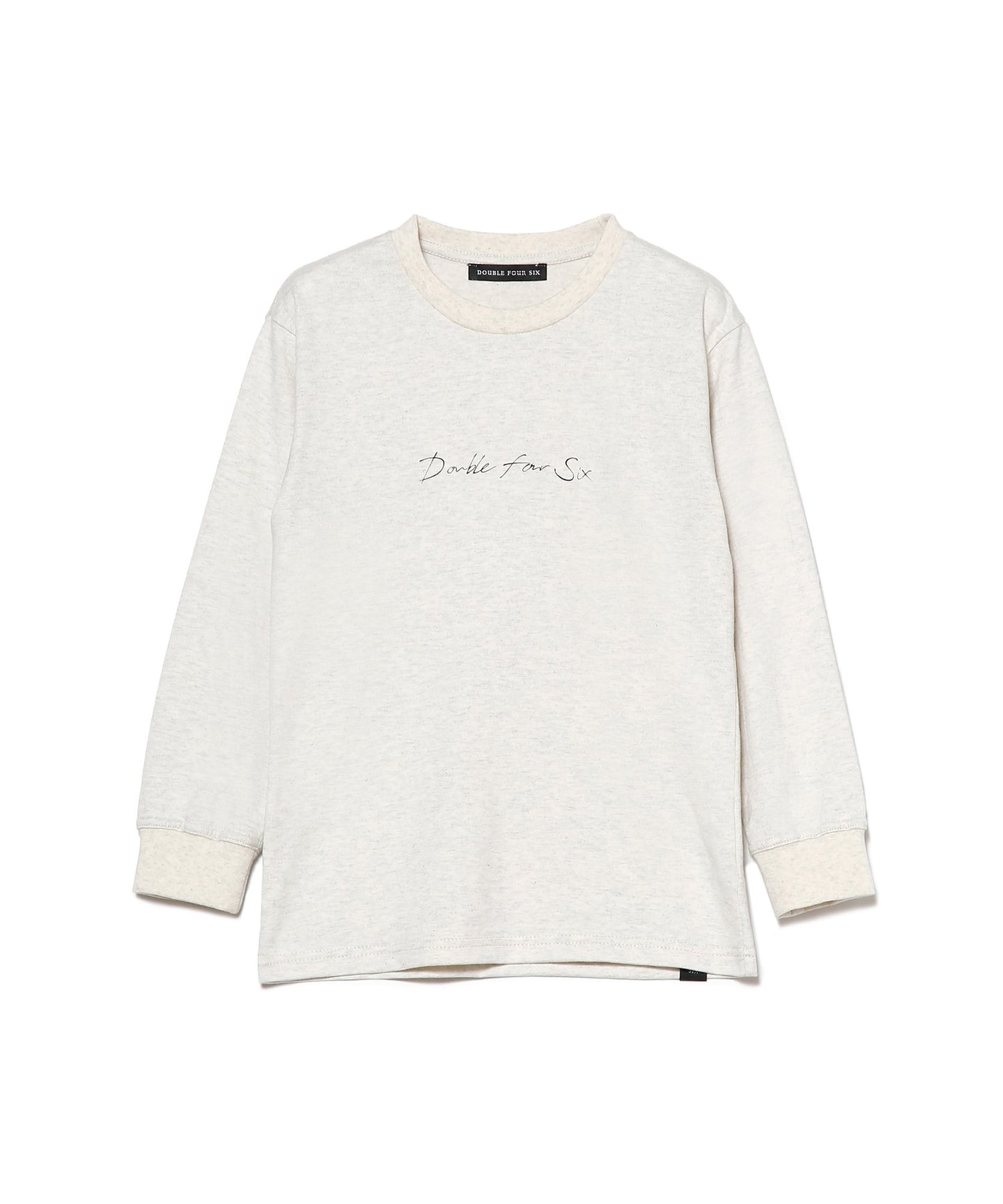 【Kid's】Cursive Logo Long SleeveT-Shirt(Kid's) heather light gray