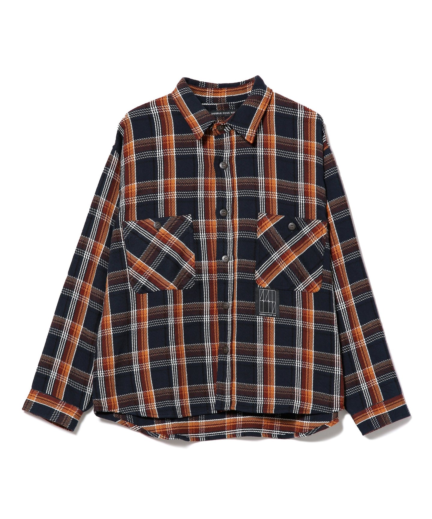 446 Emblem Checkered Shirt navy