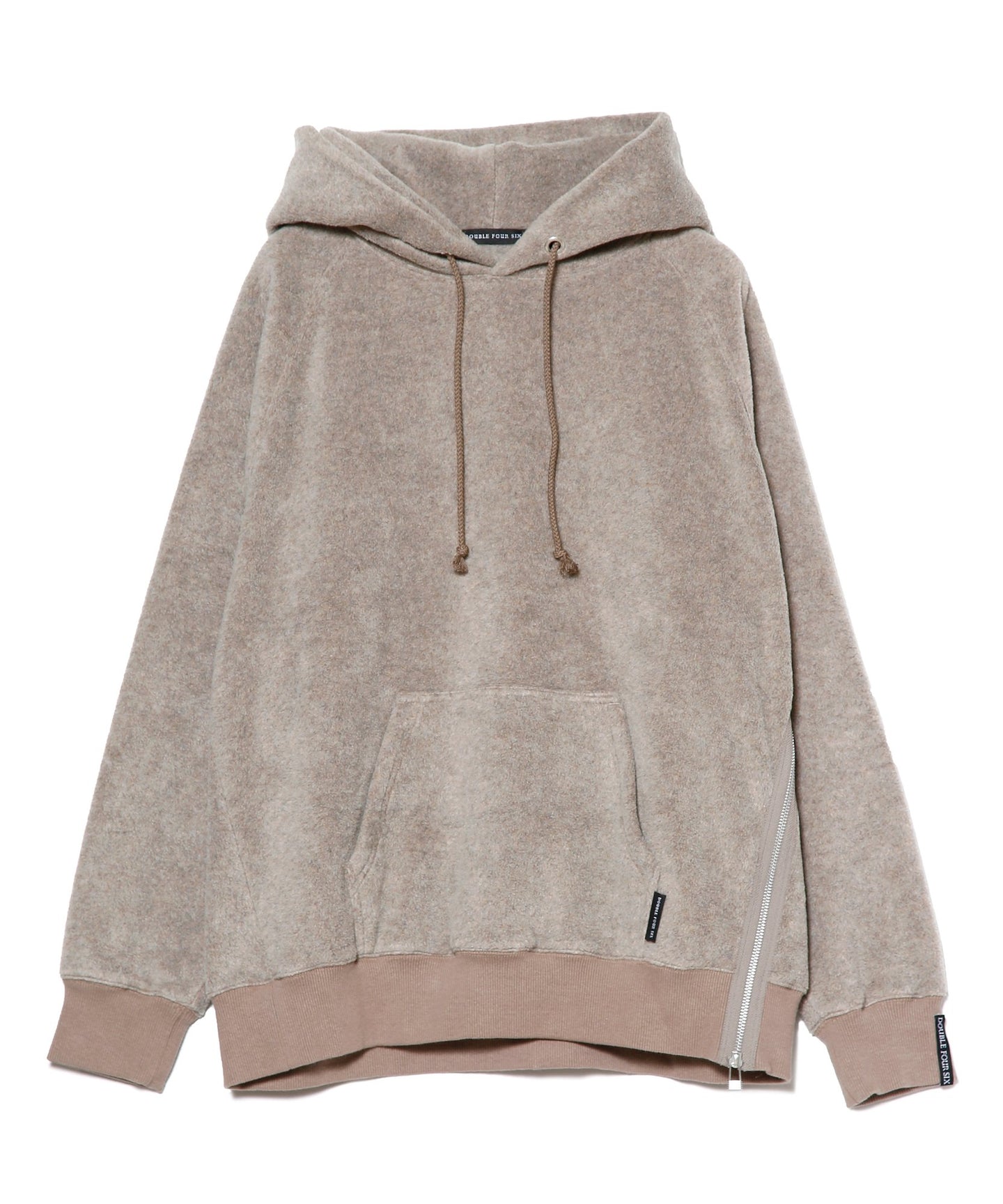 Side ZIP Hoodie graybeige