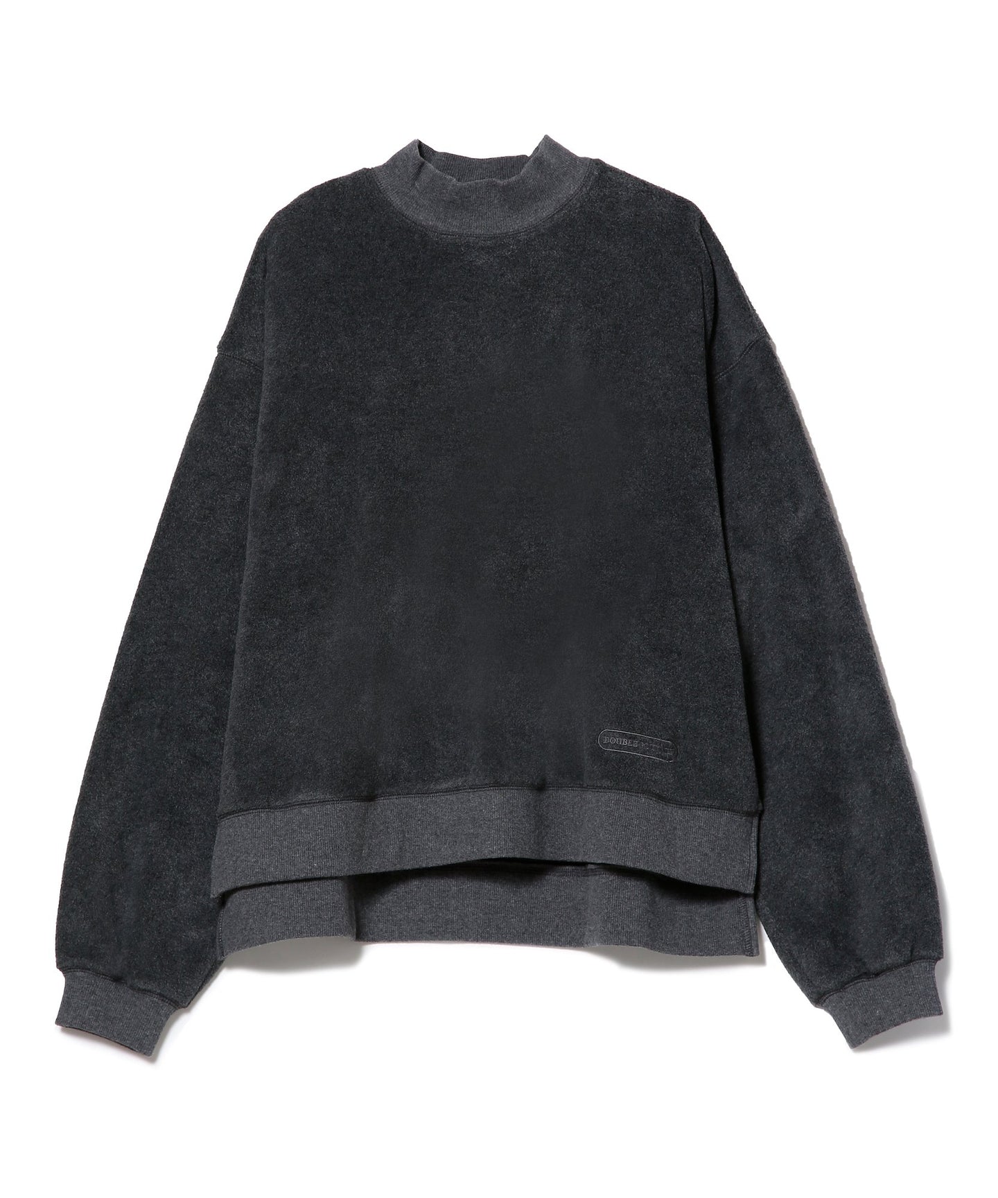 Side Slit Mockneck charcoal