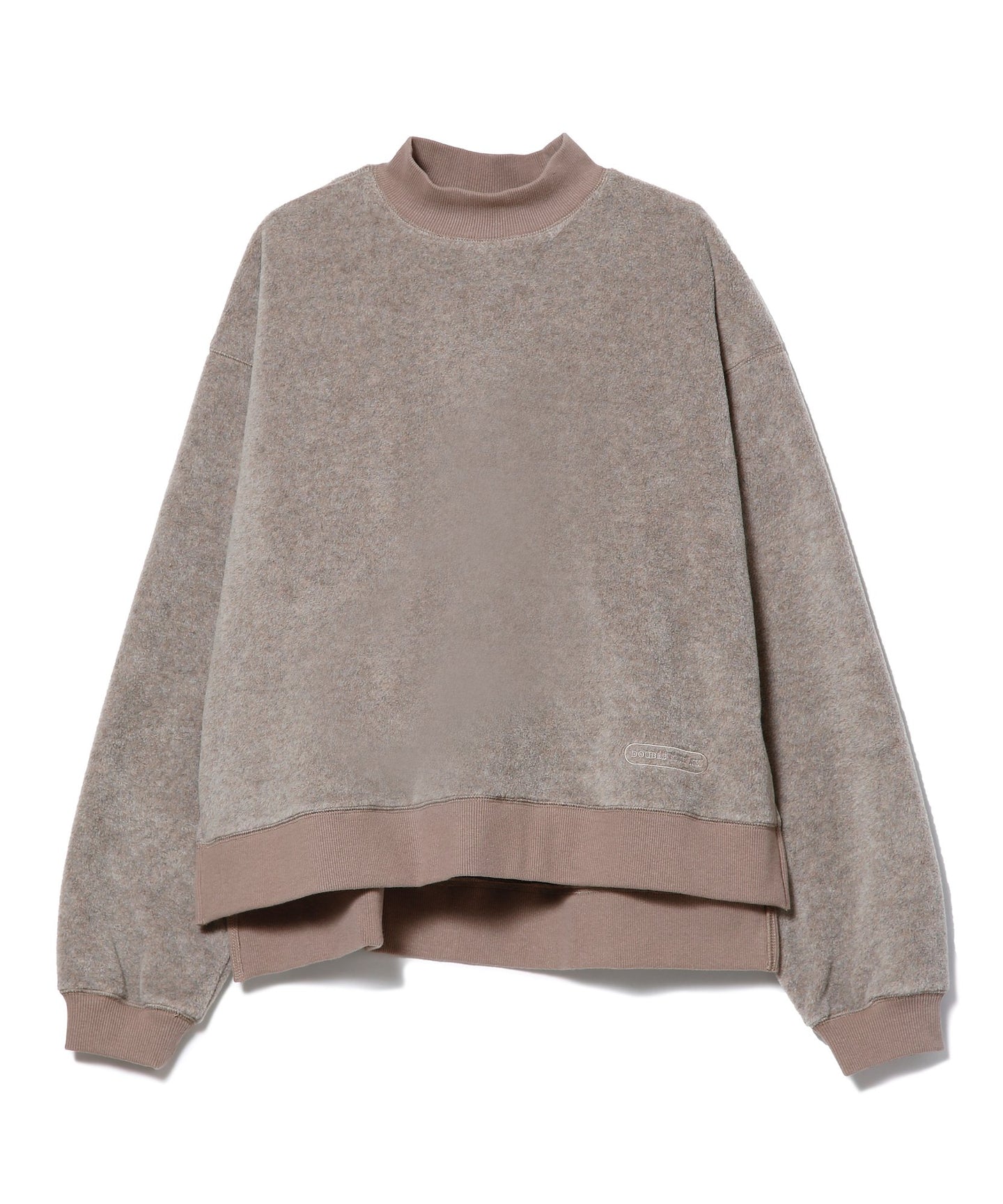 Side Slit Mockneck graybeige