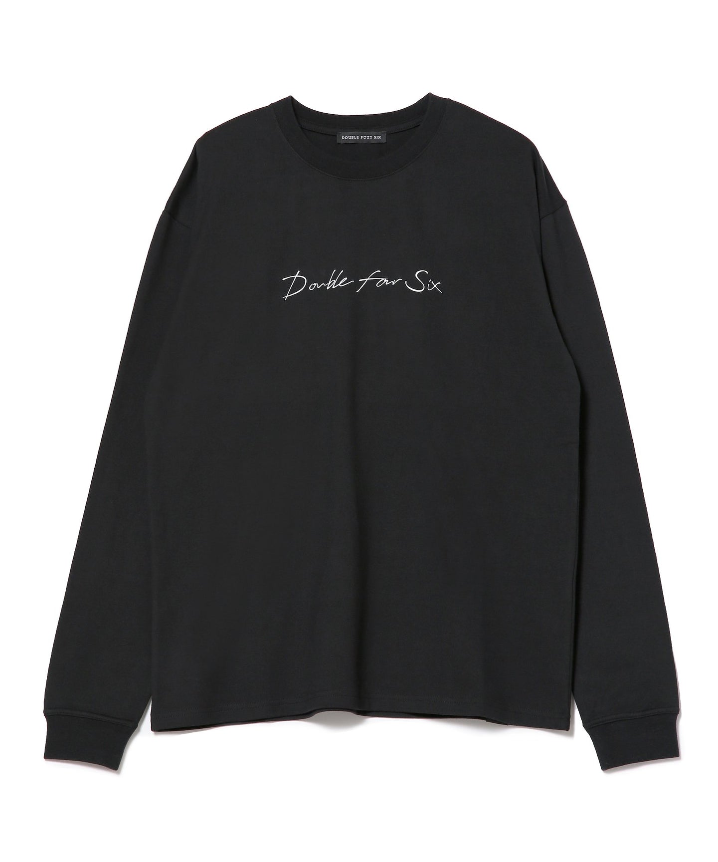 Cursive Logo Long Sleeve T-Shirt black