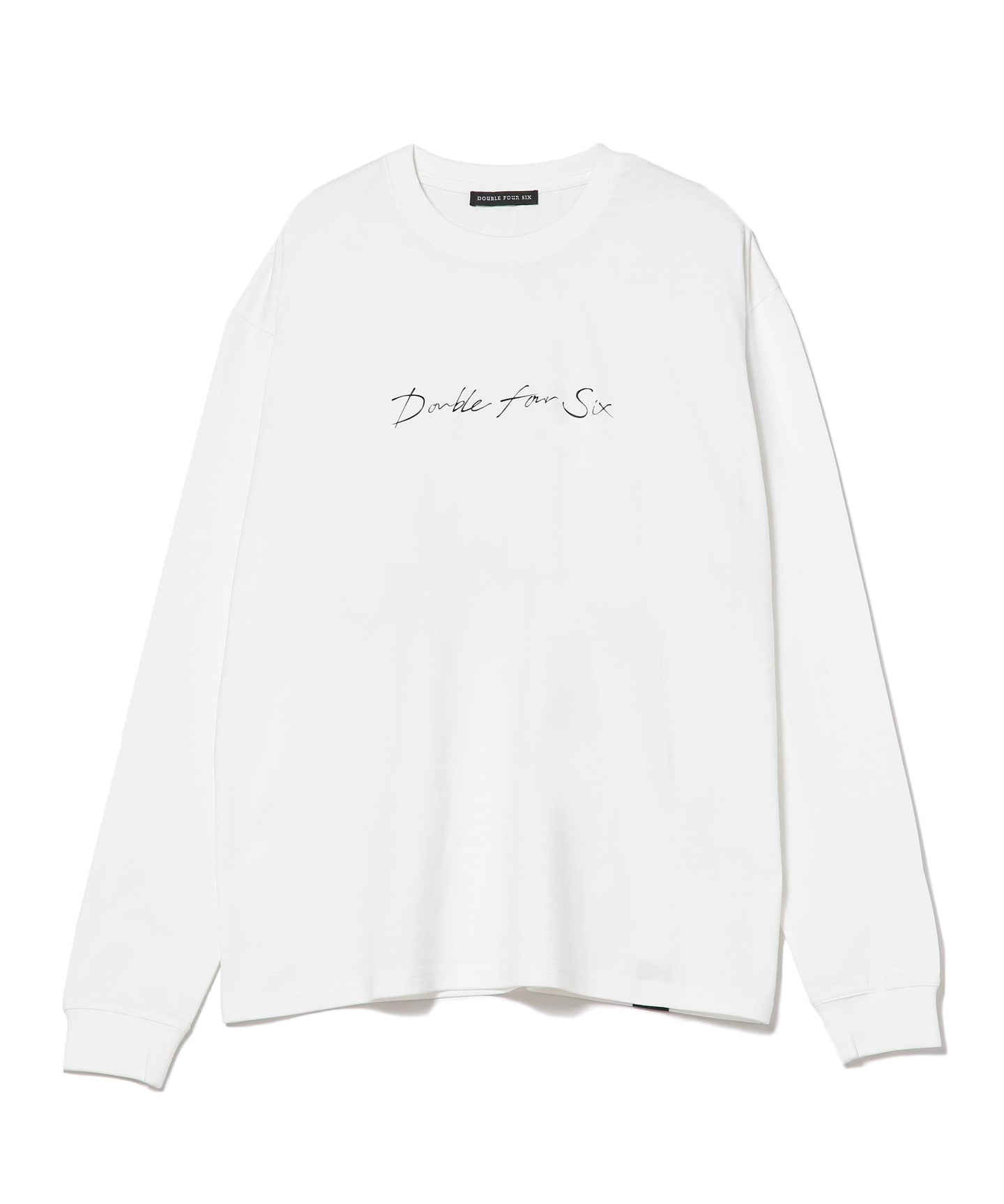 Cursive Logo  Long Sleeve T-Shirt white