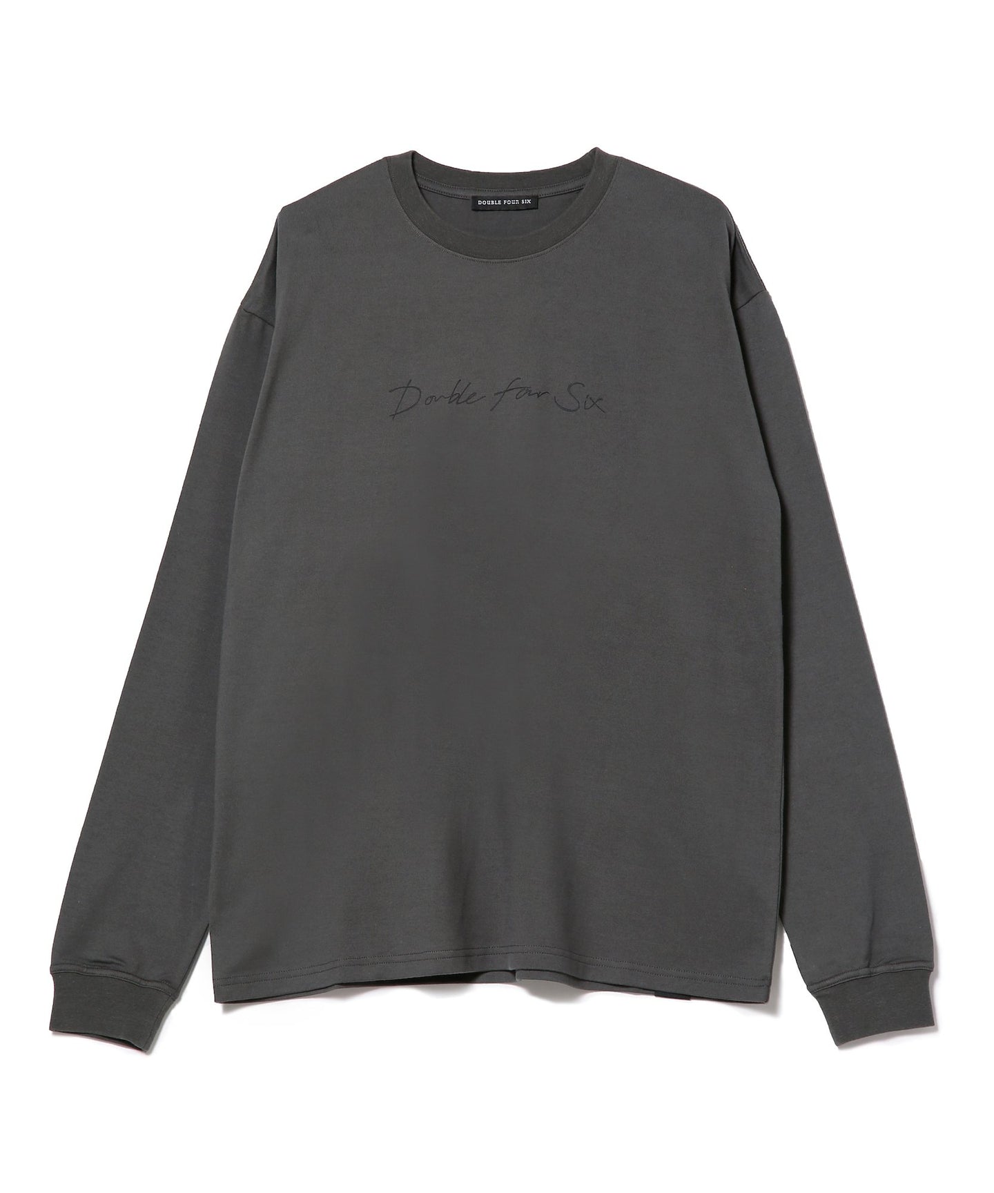 Cursive Logo Long Sleeve T-Shirt charcorlgray