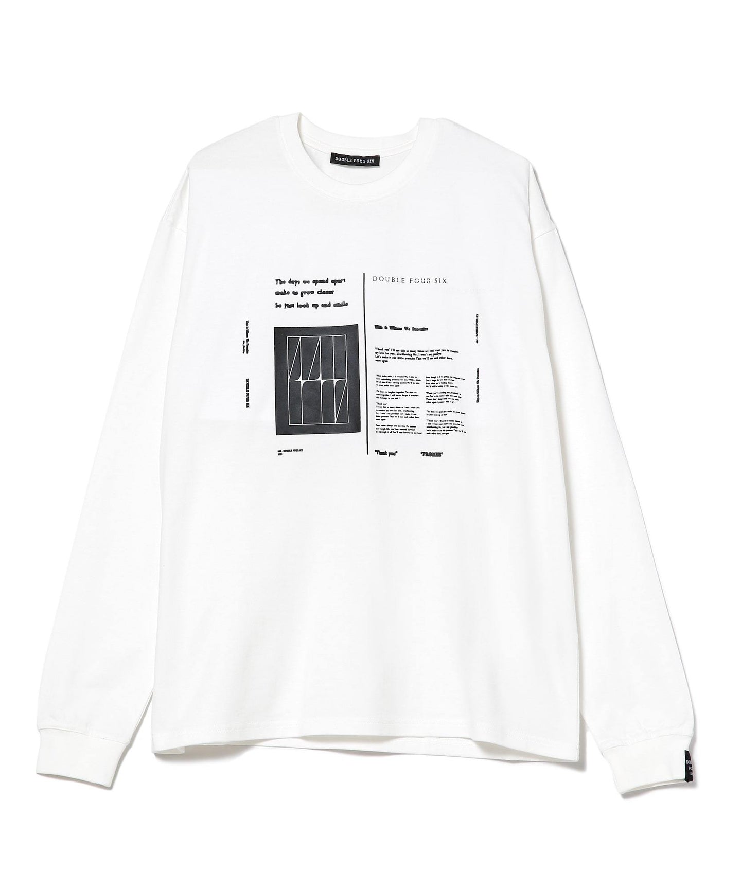 Lyrics Long Sleeve T-Shirt white