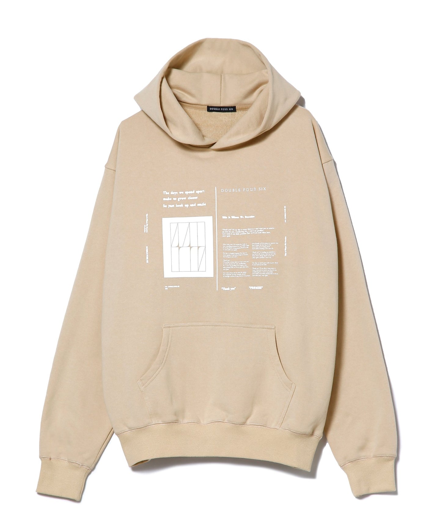 Lyrics Hoodie beige