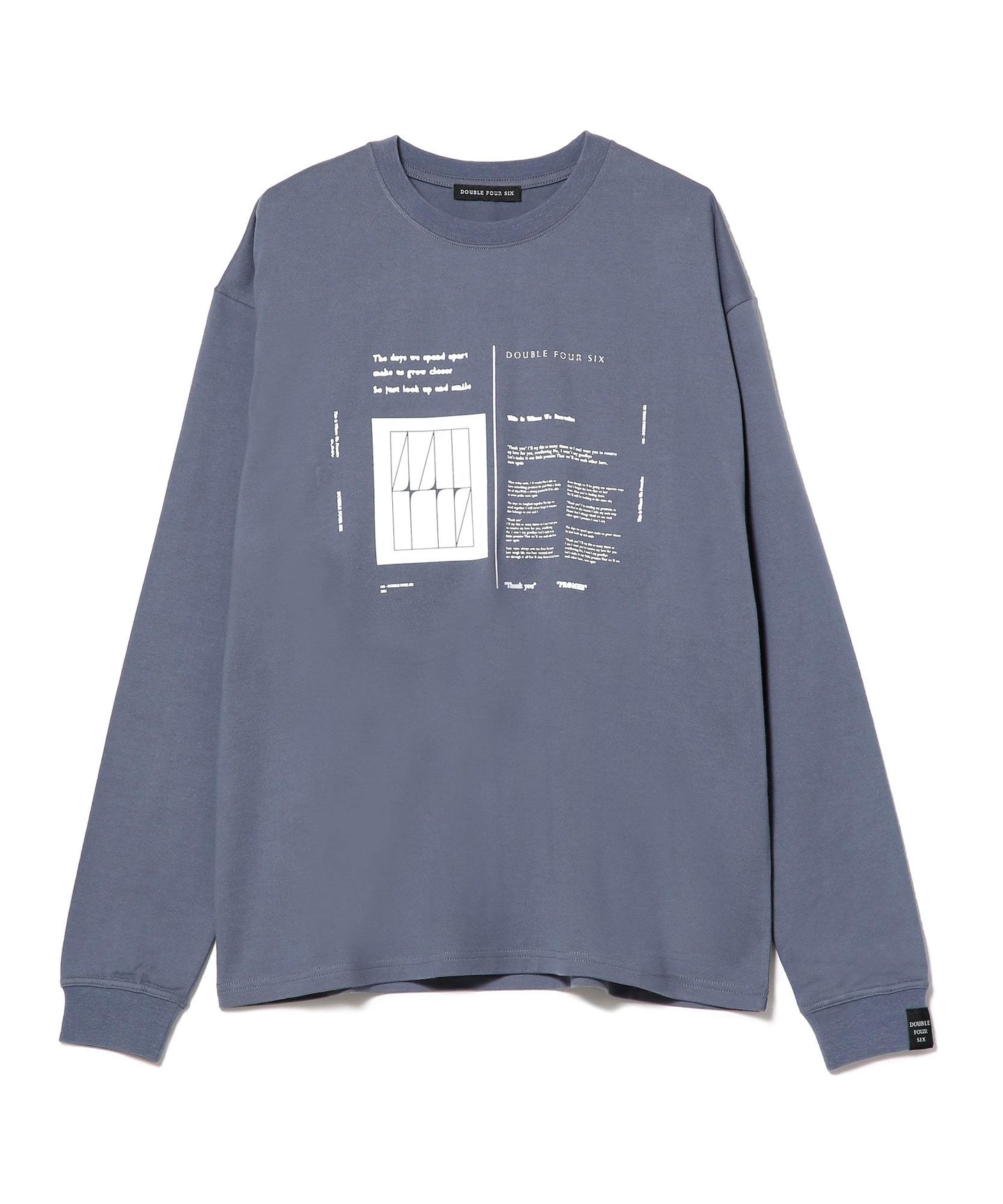 Lyrics Long Sleeve T-Shirt bulegray