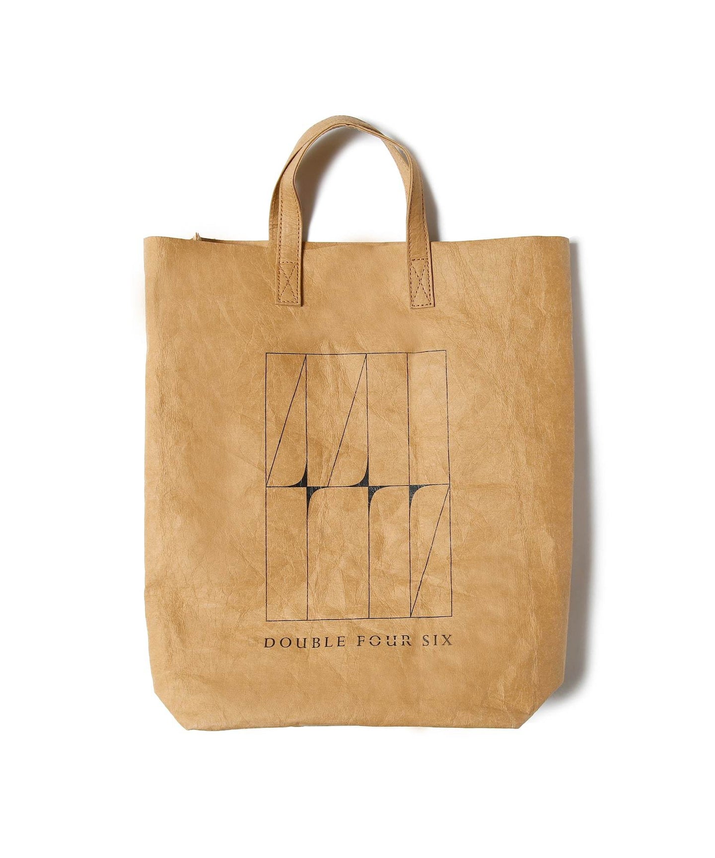 Basic Logo Paper Tote Bag beige